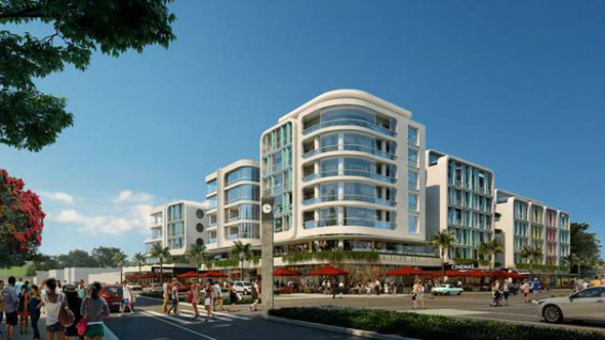 Mission Bay residents aren't happy about the height of a proposed major development of Mission Bay, seen here in an artist's impression. File image/ Supplied