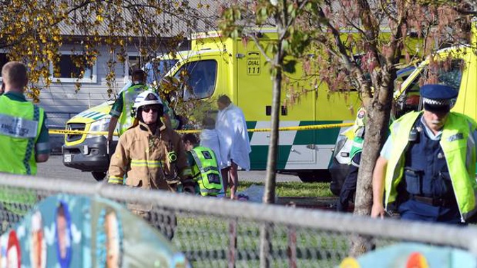 A number of children from South End School, Carterton, were admitted to hospital. (Photo / SNPA)