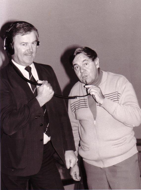 Merv is seen here with Barry Holland. 