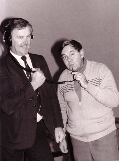 Merv is seen here with Barry Holland.