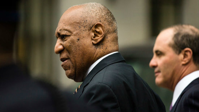 Bill Cosby arrives at court to be sentenced for sexual assault. Photo / AP