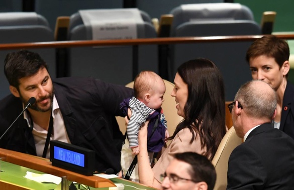 Neve stole the headlines, and Jacinda Ardern's big speech was to a near-empty UN chamber. (Photo/ NZH)