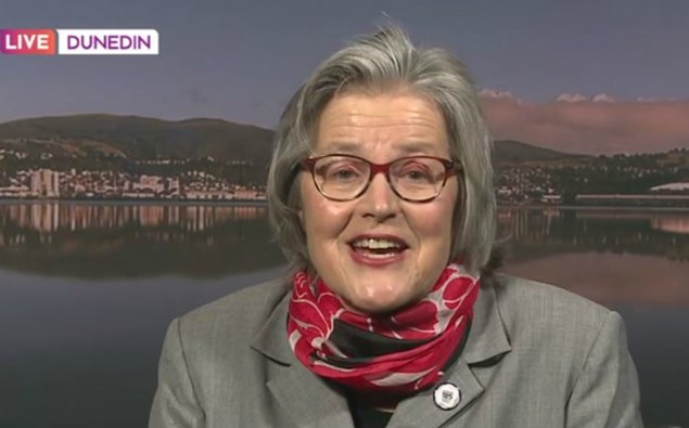 Whoops! Eugenie Sage made the slip-up on air this morning. (Video: TVNZ)