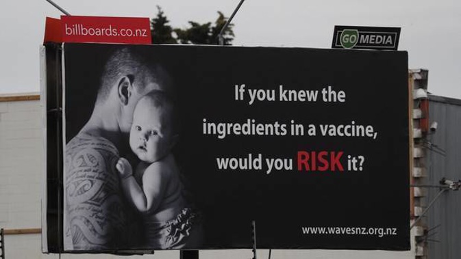 New Zealand's advertising watchdog has ruled against a group that used an Auckland billboard to try to claim vaccination is risky. (Photo / File)