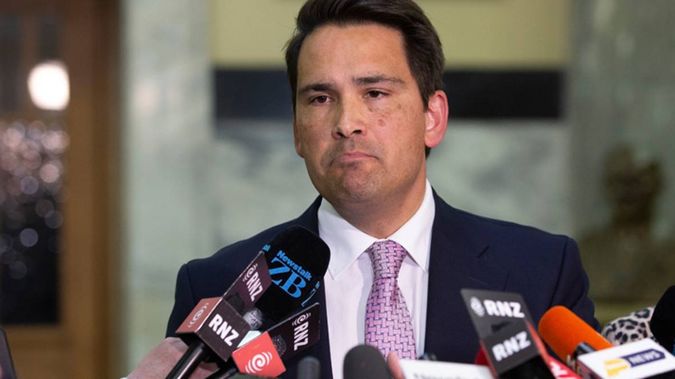 Simon Bridges and the National Party rallied against the 'Waka Jumping' Bill. (Photo / NZ Herald)