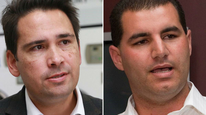 National Party leader Simon Bridges and Botany MP Jami-Lee Ross. 