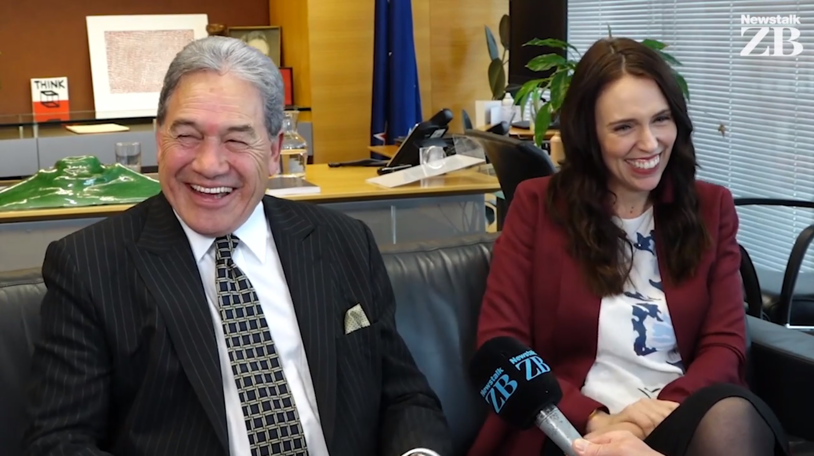 Winston Peters and Jacinda Ardern spoke with Barry Soper on the eve of their government's one year anniversary. (Photo / ZB)