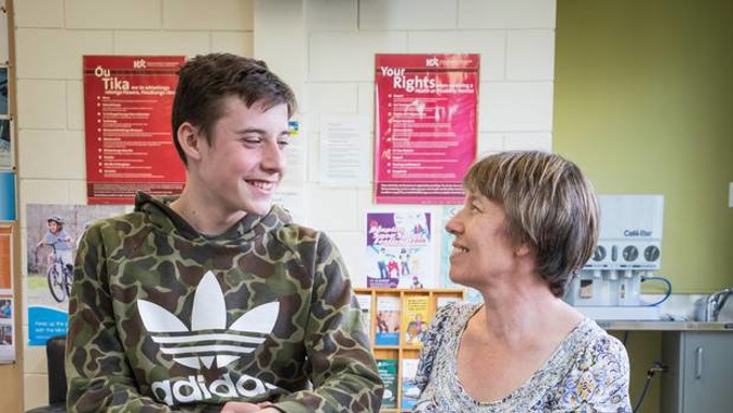 Harry Randell, 13, is getting a leg brace from the US. (Photo / Greg Bowker)