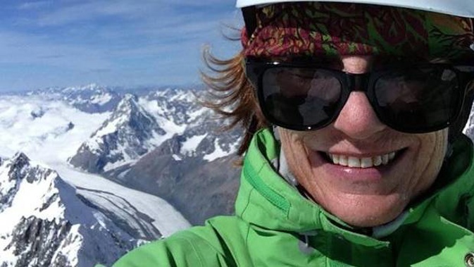 Jo Morgan, pictured four years ago, is the only survivor following an avalanche on Mt Hicks this morning. Photo / Facebook
