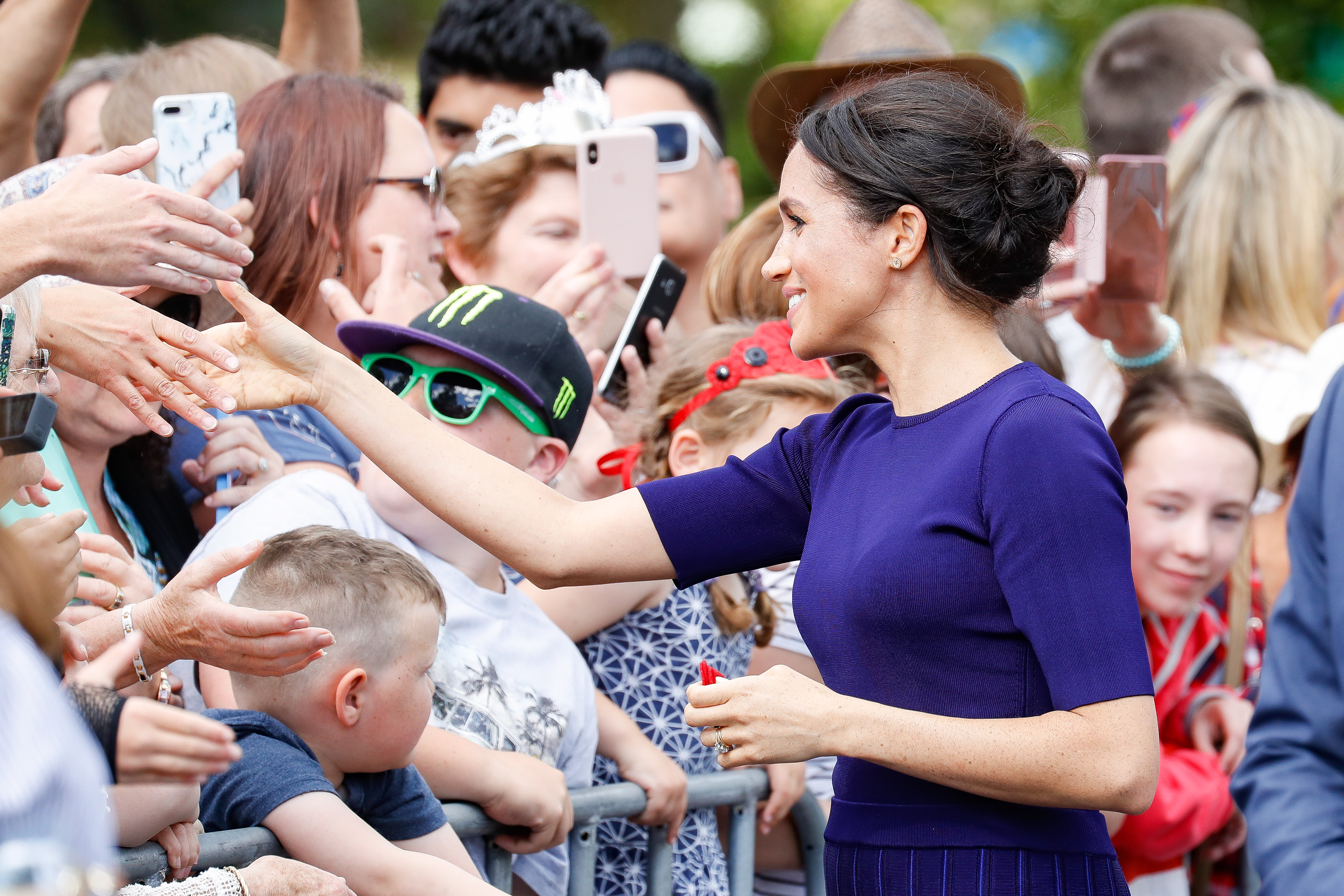 Meghan, Duchess of Sussex greeting fans for the official walkabout on October 31, 2018 in Rotorua, New Zealand. Photo / Getty Images