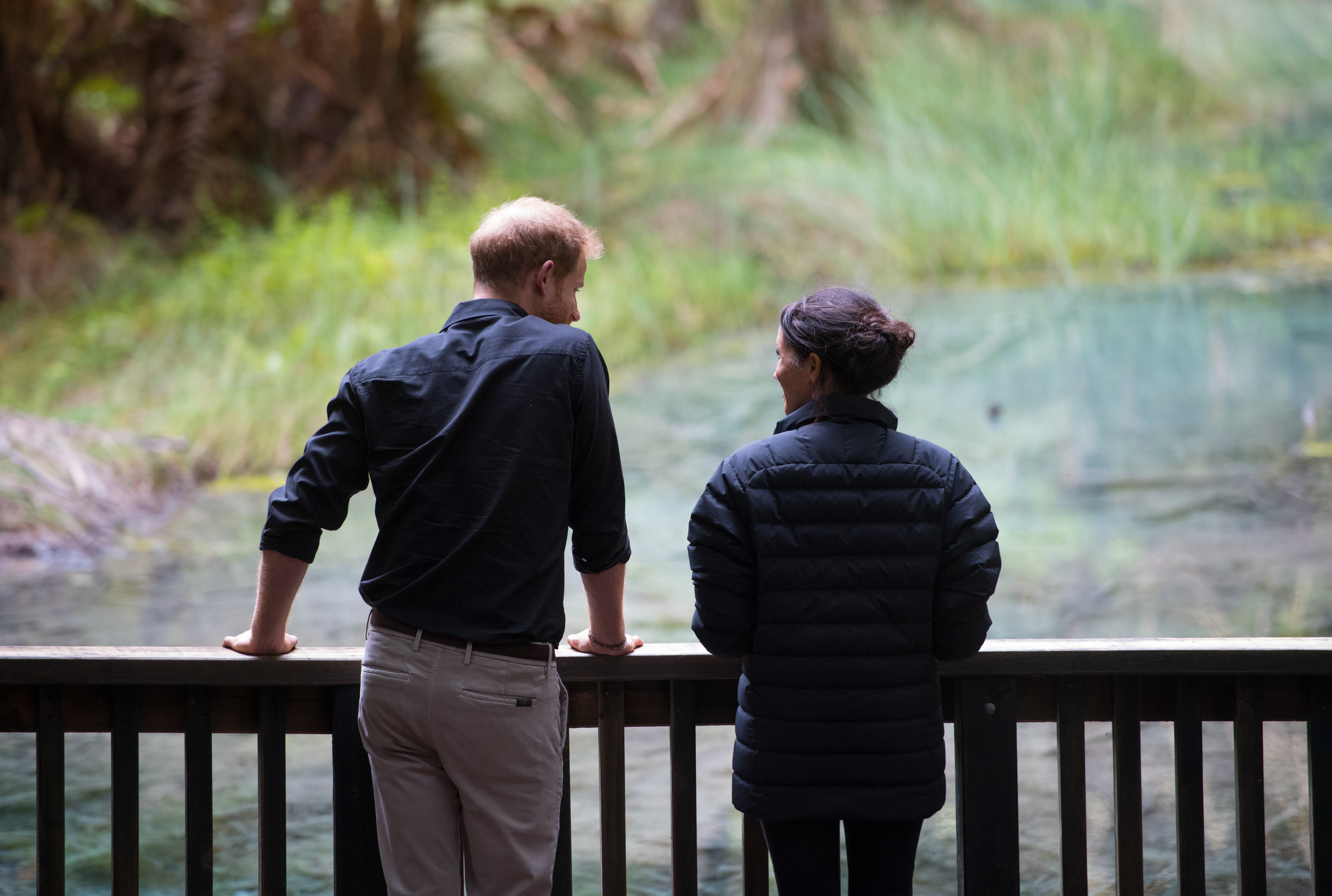 Prince Harry, Duke of Sussex and Meghan, Duchess of Sussex visit Redwoods Tree Walk on October 31, 2018 in Rotorua, New Zealand. Photo / Getty Images