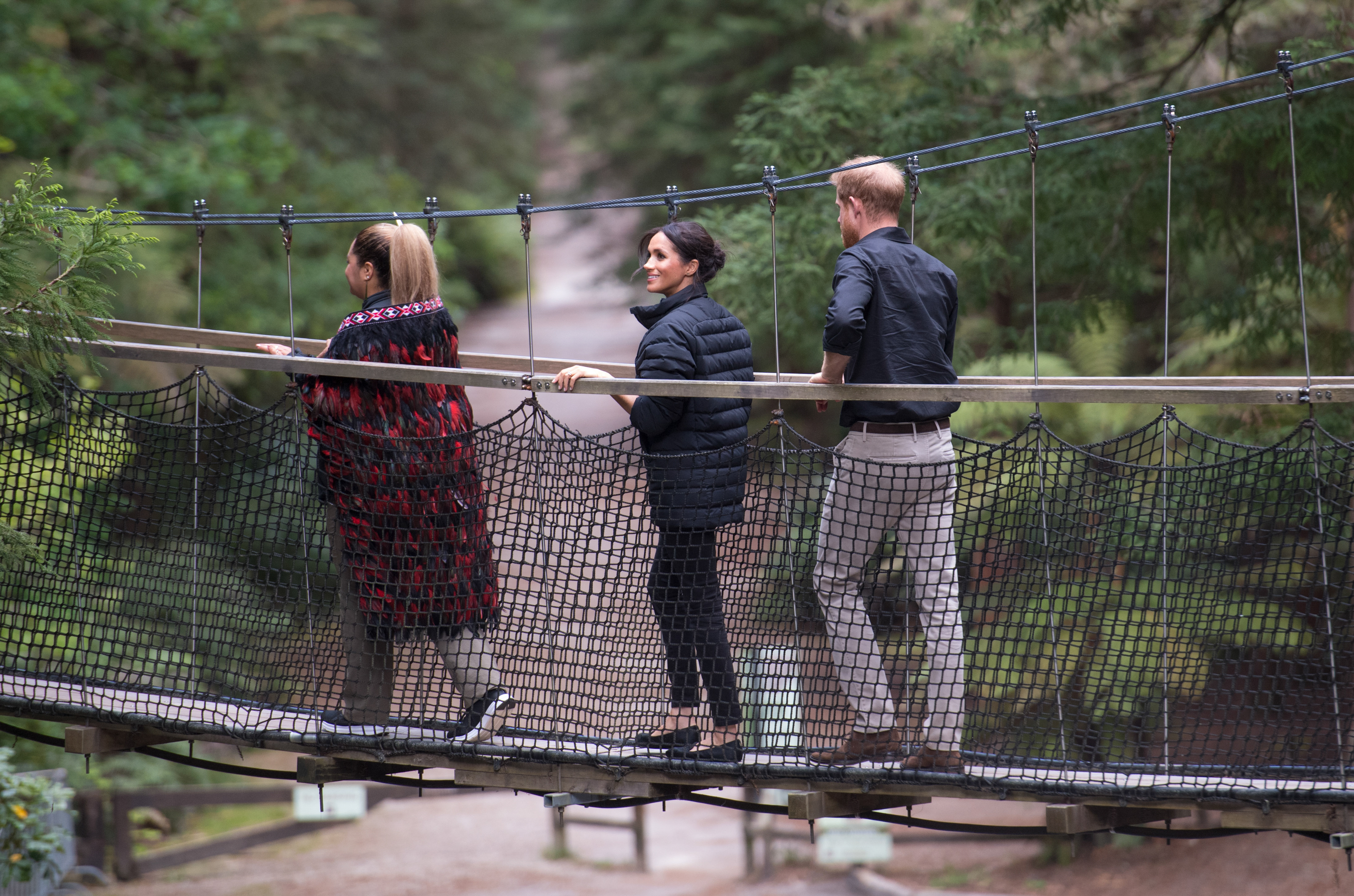 Prince Harry, Duke of Sussex and Meghan, Duchess of Sussex visit Redwoods Tree Walk. Photo / Getty Images