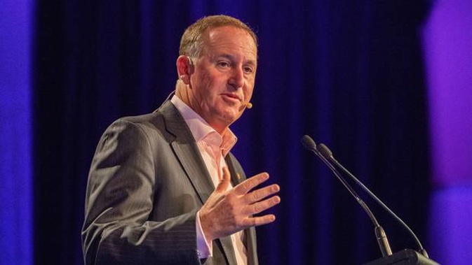 Sir John Key was a guest speaker at the Institute of Finance Professionals NZ conference today. (Photo / Greg Bowker)
