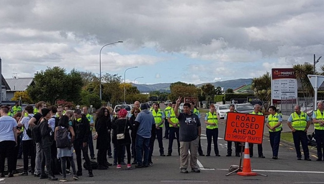The conference last week was met with days of protests. (Photo / NZ Herald)