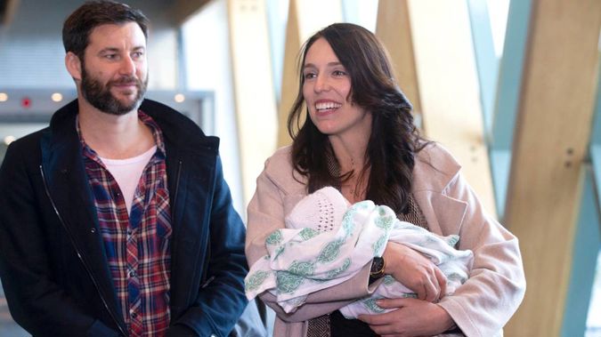 Prime Minister Jacinda Ardern with Baby Neve.