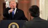 President Trump and CNN's Jim Acosta have battled with each other for over a year. Photo / AP