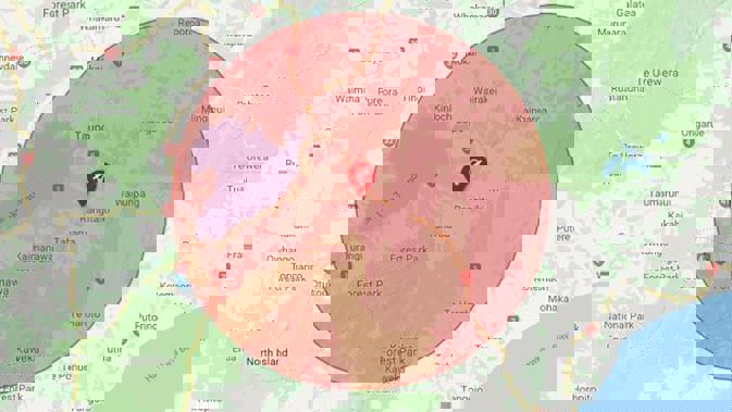 A large area of Taupō is without power. Photo/ Unison