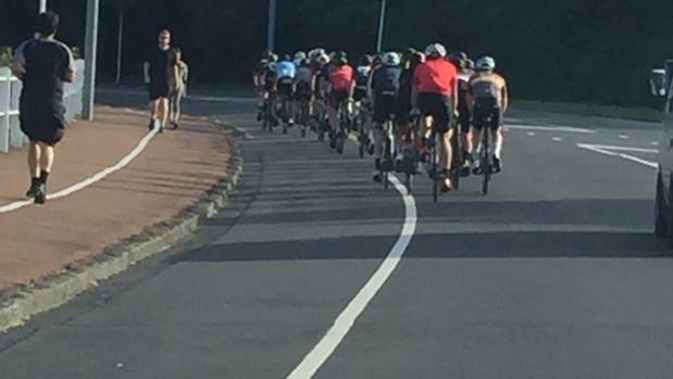 The NZ Transport Agency cyclist road code states that there must never be more than two cyclists cycling next to one another. (Photo / Supplied)