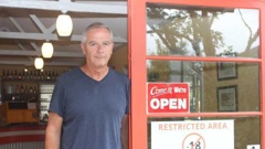 Fabian Prioux, owner of Abbey Road Burgers, Bar & Cafe, banned kids under 12 from eating at his restaurant. Photo / Nelson Weekly