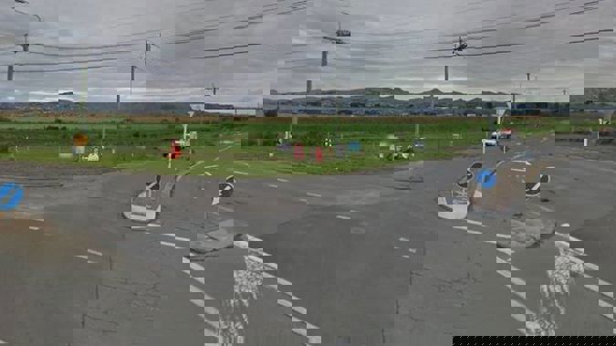 The single-car crash took place at the corner of Cuthberts Rd and Breezes Rd shortly after 2.30am today. Image / Google