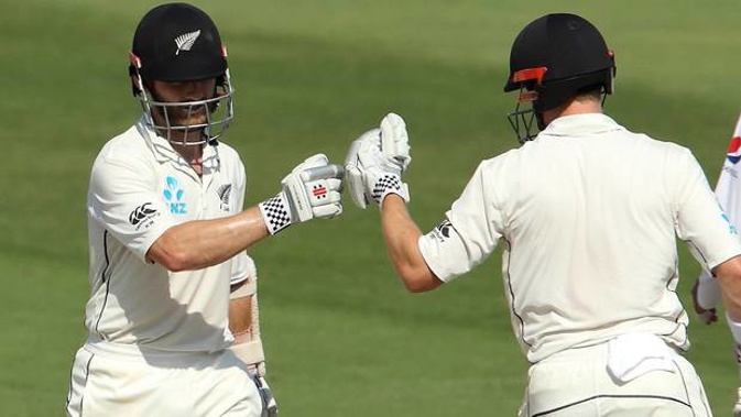 Kane Williamson and Henry Nicholls combined for an epic partnership. Photo / Photosport