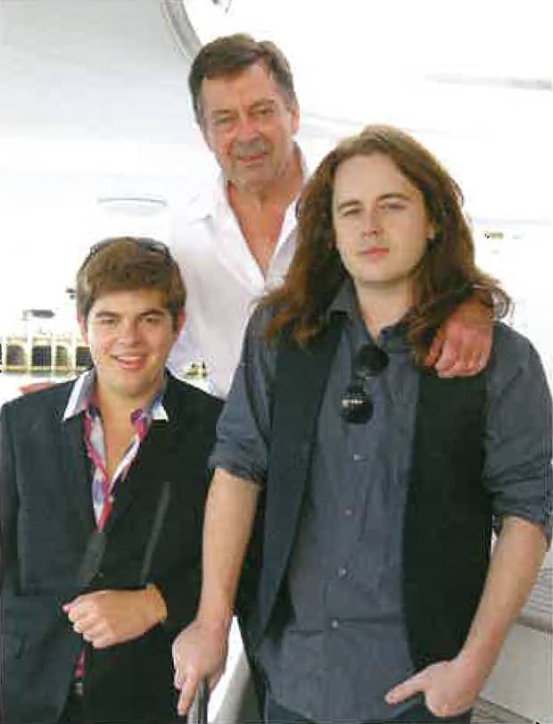 Leighton Smith with his sons Charles and Christian. Photo / Supplied