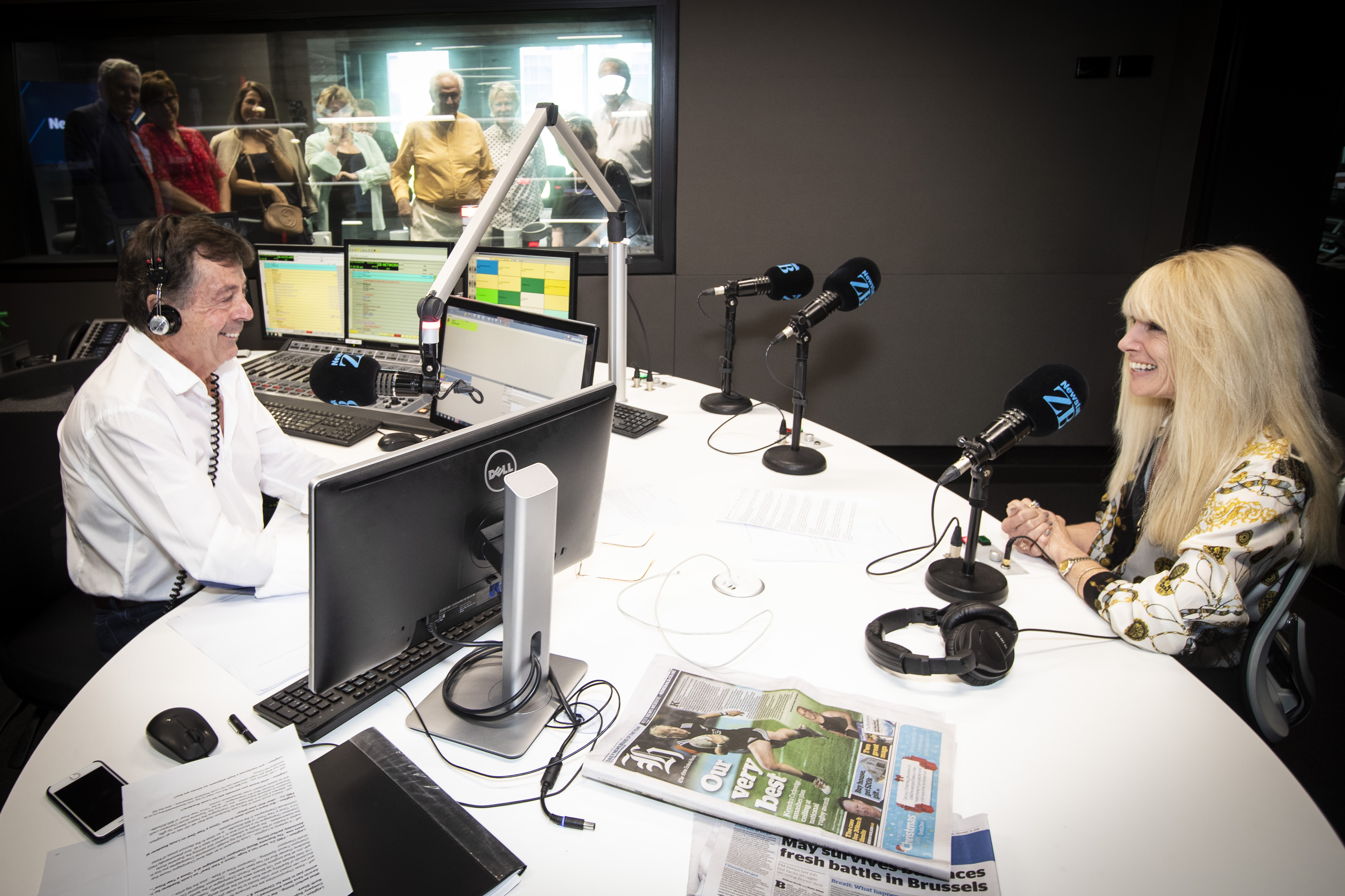 Leighton was joined by 'Mrs Producer' Carolyn, who is also leaving the show behind. 