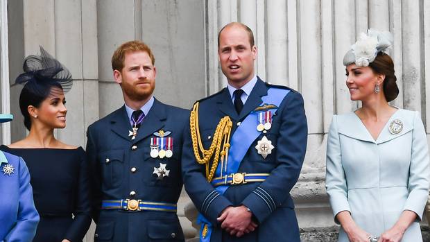Meghan, Duchess of Sussex, Prince Harry, Duke of Sussex, Prince William, Duke of Cambridge and Catherine, Duchess of Cambridge. Photo / Getty Images