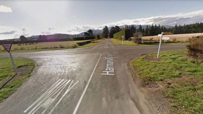 Two people are badly injured after a crash at the intersection of Harmans Gorge and Woodstock roads. (Photo / Google)