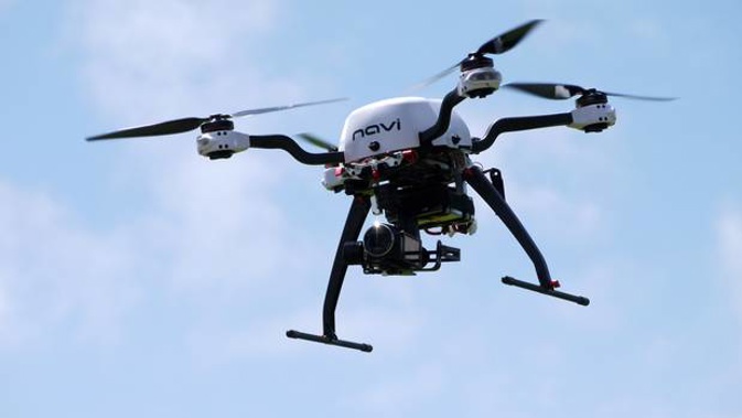 The drone was filming footage for Parliament TV. (Photo / NZ Herald)