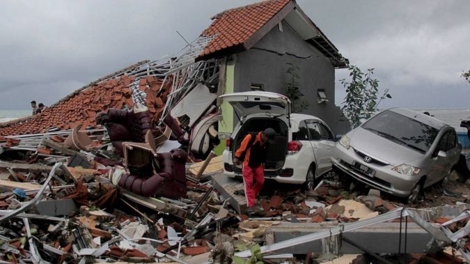 The tsunami struck yesterday after an underwater volcanic eruption. (Photo / AP)