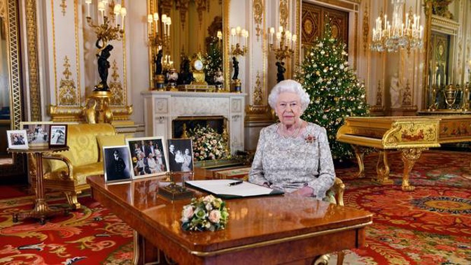 Britains Queen Elizabeth poses for a photograph after she recorded her annual Christmas Day message Photo / AP
