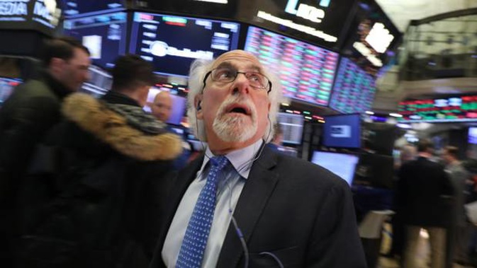 Rattled by political uncertainty, the Dow was down more than 400 points. Photo / Getty.