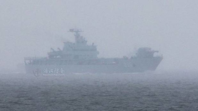 The world's first naval rail gun has been pictured in operation. (Photo / via Twitter)