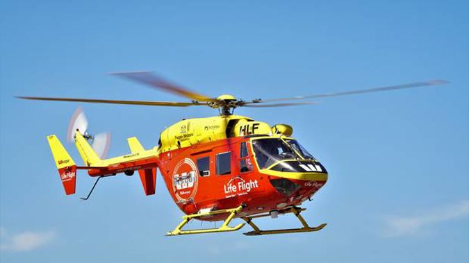 The Auckland Westpac Rescue Helicopter flew a man with serious burns to Middlemore Hospital on New Year's Day. (Photo / File)