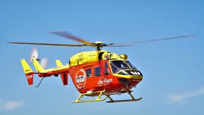 The Auckland Westpac Rescue Helicopter flew a man with serious burns to Middlemore Hospital on New Year's Day. (Photo / File)