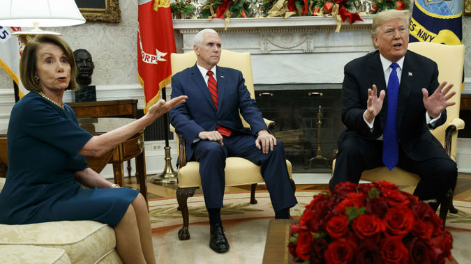 Trump is demanding billions of dollars to build his wall along the U.S. border with Mexico. Photo / AP