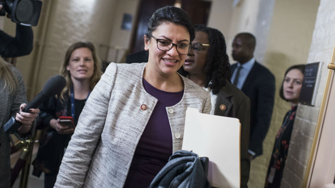 Rashida Tlaib used a slur when saying that Democrats would be impeaching Trump. (Photo / Getty)