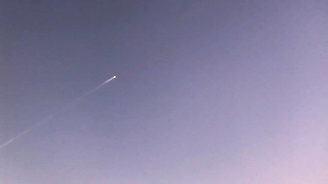 The flash lit up the skies above New Zealand. (Photo / Matt Tolich)