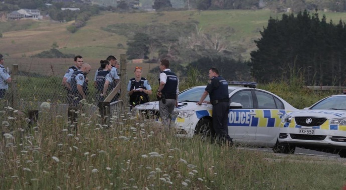 The incident began early this morning in Taupaki. (Photo / NZ Herald) 