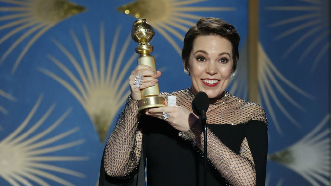 Olivia Colman won Best Actress in a Comedy for her role in The Favourite. (Photo / Getty)