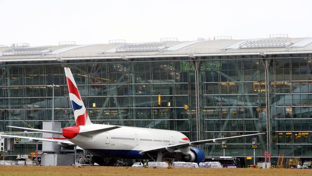 Fights are reportedly grounded at Heathrow Airport in London following a drone sighting. Photo / Getty