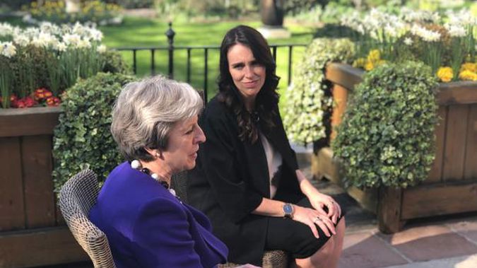 Jacinda Ardern met with Theresa May last year. (Photo / Pool)