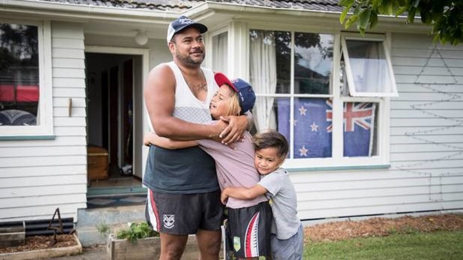 Daniel Brown says the Variety sponsorship means more smiles from his boys, Eruwera (centre) and Niko. Photo / Michael Craig