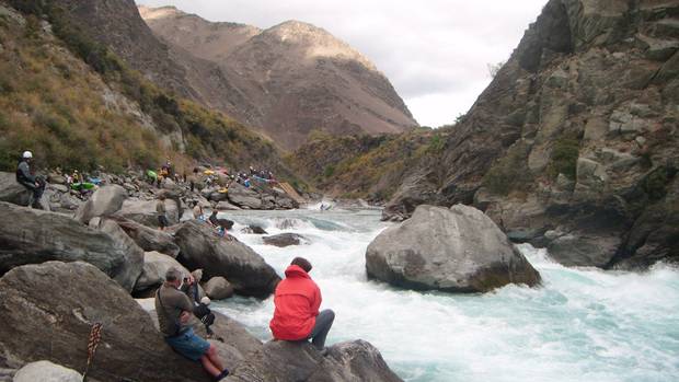 The Kawarau River rapids were the scene of a rescue on Sunday night. Photo / Chris Atkinson