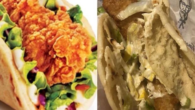 "Expectation versus reality". (Photo / KFC / Supplied)