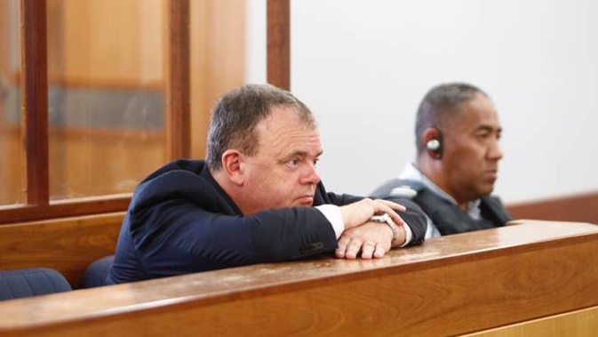Massey University journalism professor Grant Hannis appeared in Wellington District for sentencing on charges of indecent offending. (Photo / Melissa Nightingale)