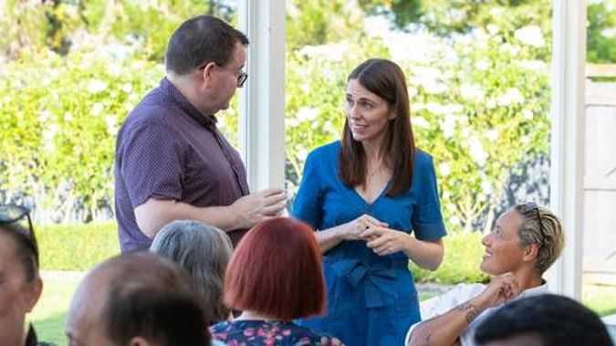 Prime Minister Jacinda Ardern and Finance Minister Grant Robertson at the caucus retreat in Martinborough.