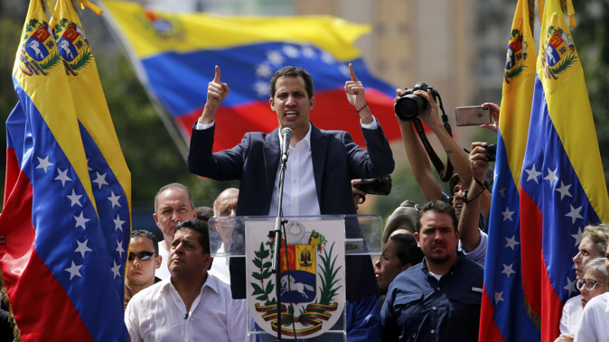 Juan Guaido declared himself President last month. (Photo / AP)