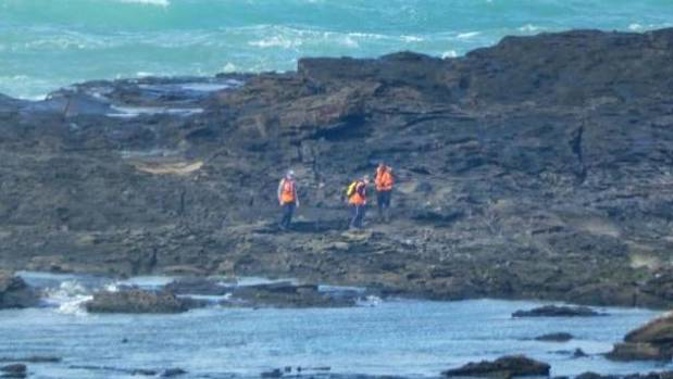 Search and Rescue teams spent almost two weeks looking for the two fishermen missing off Slope Point. Photo / Ben Waterworth